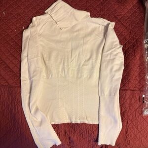 Willi Smith Cream Turtleneck Sweater